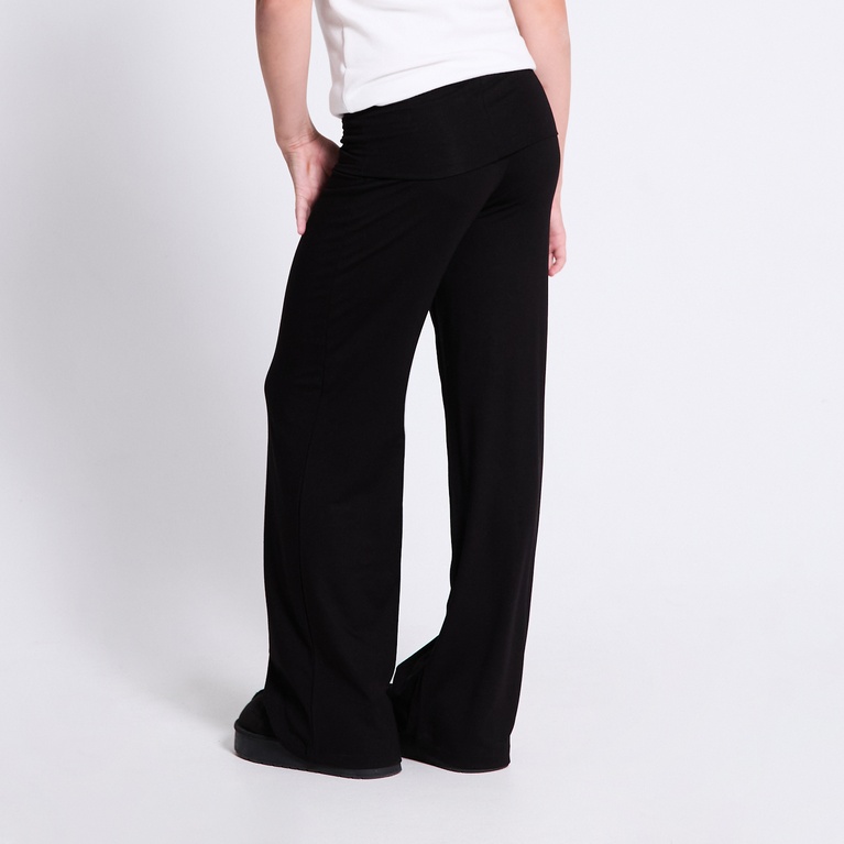 Foldable wide pants "Eleni star" Black